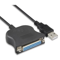 Câble adaptateur USB 2.0 vers DB25 de 0,8 m pour PC/ordinateur/imprimante avec conducteur en cuivre pur, prise en charge du transfert de données Plug and Play