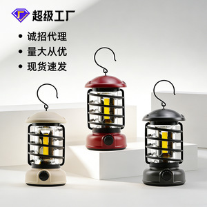 โคมไฟตั้งแคมป์กลางแจ้งแบบชาร์จไฟได้ แสงวอร์มไวท์ สำหรับใช้ในเต็นท์ รุ่นซุปเปอร์แฟคตอรี่ - Product Image 2