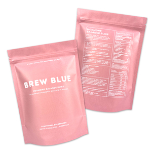 ถุงซิปล็อคแบบตั้งได้สำหรับผงชาอาหารสีชมพูฟ้า3ด้าน - Product Image 1