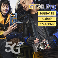Nuevo Teléfono Inteligente Original GT20 Pro 5G 2025, Pantalla de Alta Definición de 7.3 Pulgadas, 16GB+512GB, Desbloqueo Facial