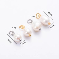 Mode acier inoxydable naturel perle d'eau douce breloque accessoires pendentif pour bijoux à bricoler soi-même faisant collier Bracelet boucles d'oreilles