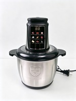 Hachoir à viande avec grande capacité en verre, fonctions multiples, affichage numérique, mixeur intelligent et robot culinaire électrique