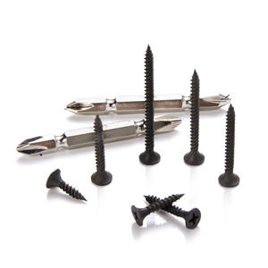 Acciaio al carbonio nero M3.5 Phillips testa autofilettante gesso a filettatura grossa dimensioni più piccole 6x1 1/2 vite per cartongesso nero - Product Image 2