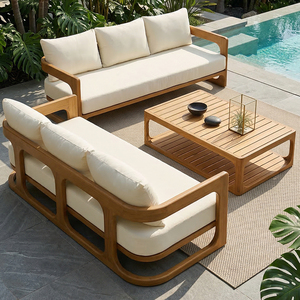 Conjunto de <span class=keywords><strong>Muebles</strong></span> de Jardín de Teca Premium Personalizados y Confortables para Hotel, Conjunto de <span class=keywords><strong>Muebles</strong></span> de Lujo para Resort, <span class=keywords><strong>Muebles</strong></span> de Teca para Patio, Sofá de Exterior para Villa - Product Image 2