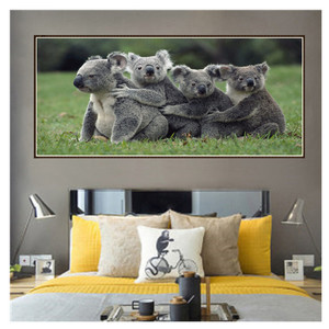 Nueva Pintura de Diamantes 5D en Oferta, Animales, Cuatro Koalas, Pintura de Diamantes de Cristal 5D DIY - Product Image 3