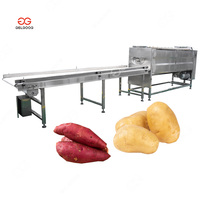 Légumes-racines frites lavage épluchage séchage fabricant de croustilles nettoyage, classement tri et emballage Machine