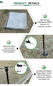 HPSFENCE Venta al por mayor CN001 Malla de HDPE para gallinas, 1.15x15/20/25/50M, Malla de valla para aves de corral con línea de sujeción para gallineros agrícolas - Product Image 5