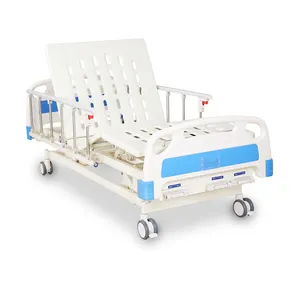 Cama médica de segunda mano de clínica de alta calidad, cama de Hospital ajustable Manual, 3 manivelas, cama para pacientes de Hospital