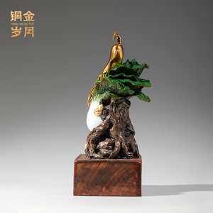 Adorno de Cobre con Forma de Col de la Fortuna, Decoración Feng Shui para Escritorio, Regalo para Oficina y Hogar - Product Image 4