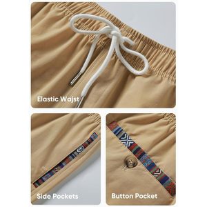 Pantalones cortos informales personalizados para hombre de 5 "/ 7" con cordón de verano de secado rápido para playa, cintura elástica, pantalones cortos deportivos para gimnasio, talla XS, logotipo deportivo - Product Image 2