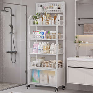 Estante Metálico de Cinco Niveles para Baño, Sala de Estar y Cocina, Diseño Desmontable, Multifuncional, para Arroceras y Librerías - Product Image 4