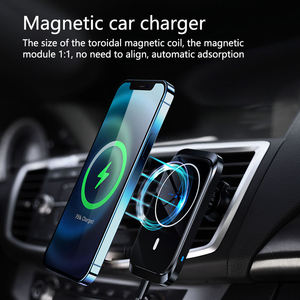 Support de téléphone portable magnétique sans fil pour voiture, charge rapide 15W, mini et portable, best-seller mondial - Product Image 4