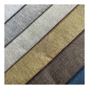 Hot Sale Products Linen Look Upholstery Fabric 100Polyester Sofa Linen Tela Para Sof De Lino Poliester