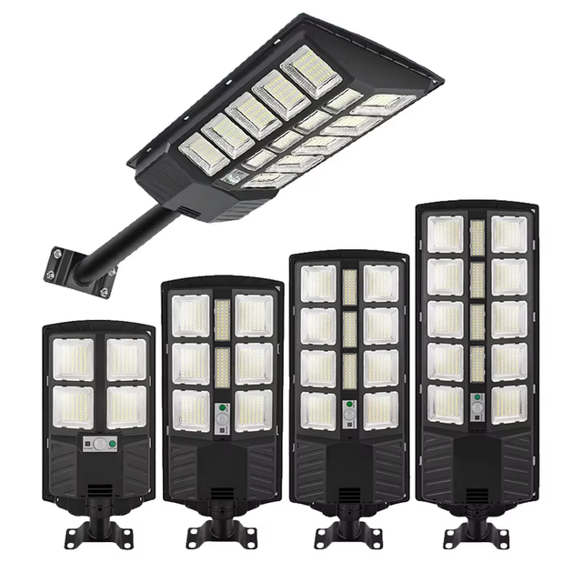 Solar Lights Outdoor High Power LED Wall Light ABS Integrated Street Light IP67 Waterproof Lithium Ion Battery Remote Control