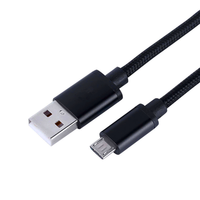 Kabel Data USB mikro 2,4 A, kecepatan tinggi 2,4 A jaket kepang Universal untuk perangkat Android pabrik kabel Data USB langsung untuk Printer
