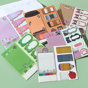 Ensemble de notes autocollantes créatives de dessin animé les plus populaires étiquettes de classification de bricolage ensemble de notes autocollantes mignon personnalisé - Product Image 6