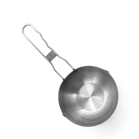 Casserole en acier inoxydable avec brosse en silicone pour la cuisson des soupes, pot multifonction anti-brûlure avec une finition soignée