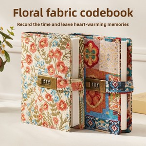 Nouveauté transfrontalière : Carnet à mot de passe brodé, texturé en tissu, design é<span class=keywords><strong>l</strong></span>égant, pages intérieures épaissies, cadeau pour jeunes - Product Image 3