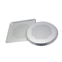 10 13 Zoll eloxiertes Aluminium perforierte runde quadratische Pizza Backblech Backform Pizza Teller mit Löchern