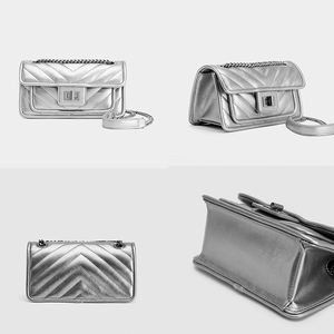 Cadena de suministro global personalizado <span class=keywords><strong>Paparazzi</strong></span> # PA0606 nueva <span class=keywords><strong>moda</strong></span> tono plateado elegante señora Bolso pequeño Pu cuero bandolera para mujer - Product Image 2