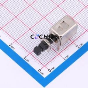 PS-22F03-N-B Push Button Switch Through hole,P=3.2mm Switch Double Pole Double Throw No Lock Right Angle Insert 200mA - Product Image 1