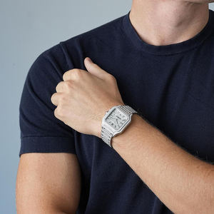 <span class=keywords><strong>Montre</strong></span> mécanique automatique en acier inoxydable Hip Hop personnalisée, boîtier en saphir, sertie de diamants VVS Moissanite, montres pour hommes avec GRA - Product Image 5