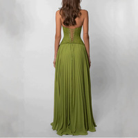 Robe plissée décontractée européenne et américaine pour femmes, robe de soirée sexy à bretelles, robe longue pour club et soirée