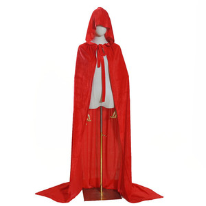 Mantello con Cappuccio in Velluto Unisex per Halloween, Costume Medievale, <span class=keywords><strong>Abito</strong></span> da Strega, Cappotto Gotico da <span class=keywords><strong>Prete</strong></span> - Product Image 5