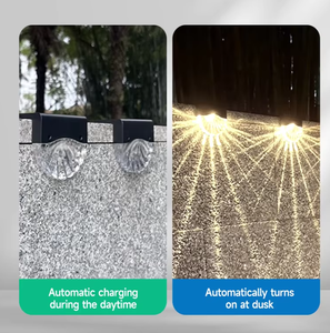 Năng lượng mặt trời đèn lũ 7 màu LED không thấm nước vườn boong chiếu sáng cho cầu thang ngoài trời hàng rào lan can Patio Yard-IP65 đánh giá - Product Image 4