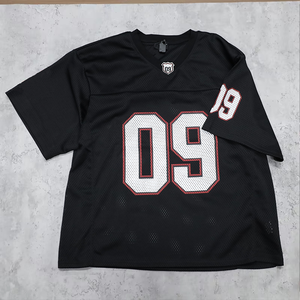 T-shirt de sport personnalisé en maille à col en V et manches courtes, respirant, imprimé, pour homme - Product Image 2