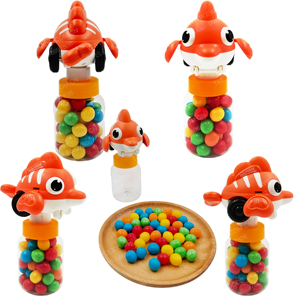 Caramelos de gelatina Bestar de tres colores con forma de pez espada, con caja, 2 años de duración, suministro a granel para niños - Product Image 1