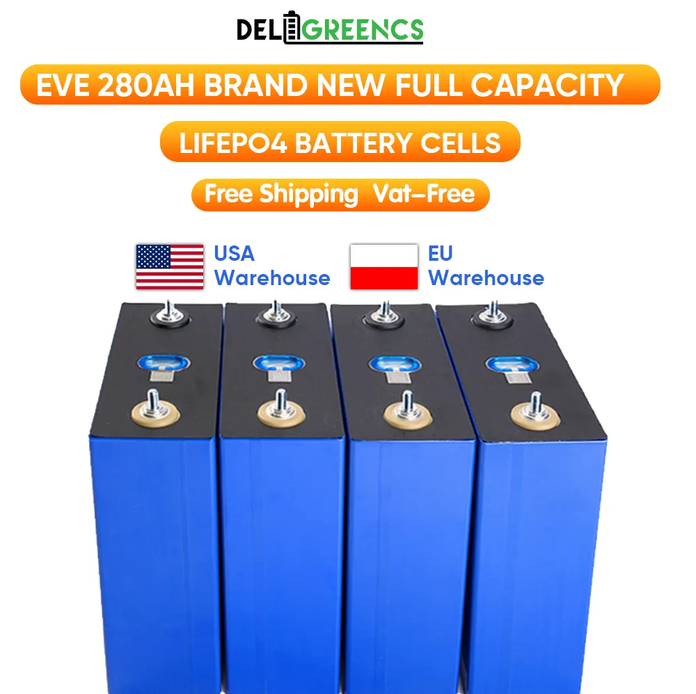 US Stock lifepo4 batteries 3.2v 200ah 320ah 300ah 50ah 280ah lifepo4 lithium ion battery cell