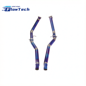 ท่อไอเสียหน้าไทเทเนียมสีน้ำเงิน สำหรับ Audi S4 S5 B9.5 B9 3.0T ท่อหน้า - Product Image 2