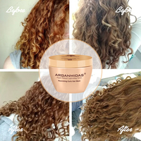 Traitement capillaire au collagène réparateur de marque privée à l'arganmidas masque capillaire protéiné pour salon de coiffure