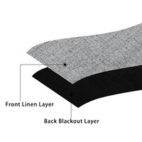 Cortinas Opacas de Lino Sintético Aodu, Cortinas con Ojales con Aislamiento Térmico, para Sala de Estar y Dormitorio, Venta al por Mayor de Fábrica