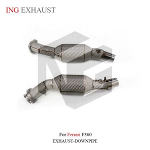 ING High Performance Exhaust System Catalyzed Downpipe for Ferrari F360 2000-2006 3.6L V8 With Catalytic Auto Performance <strong>Parts</strong> - Product Image 3