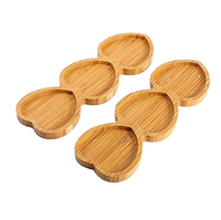 Plateau de petit-déjeuner en bambou émaillé écologique avec logo personnalisé, plat de service jetable pour hôtels, retour à l'école, assiette à dessert, MOQ 1 pièce