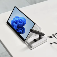Terminal de bureau de 15.6 pouces avec moniteur LCD Système de conférence sans papier Ascenseur Écran de produit d'apprentissage vidéo pour le vote