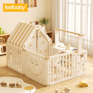 Maison de jeu multifonctionnelle en plastique pour enfants, intérieure/extérieure, avec support de rangement moderne pour l'organisation des jouets et la chambre à coucher - Product Image 1