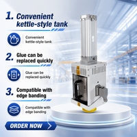 Máquina de Pegamento PUR de Montaje en Pared, Máquina de Pegamento Termofusible de 2KG, Máquina Automática para Enchapar Cantos, Máquina de Pre-fusión de Pegamento por Refuerzo de Volumen