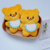 Nouveau Porte-clés en peluche Ours Beurreux couineur de dessin animé, Pendentif de sac mignon pour machine à griffes, Vente en gros