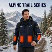 Vêtements chauffants imperméables et coupe-vent pour hommes, veste de ski d'hiver pour la randonnée en montagne enneigée