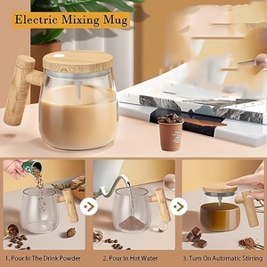 Taza Eléctrica Autoagitadora Hecha de Vidrio de Borosilicato de Alta Calidad, Mezcla Café con un Motor Potente - Product Image 6