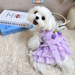 Princess Lace Tutu Skirt For Small <b>Dogs</b> <b>Light</b> Blue Polyester Four Seasons Dress - Product Image 4