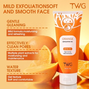Gel exfoliant à l'orange TWG RTS 100g Nettoyage en profondeur Éliminateur de points noirs Éclaircissant Gommage pour le visage Gel éclaircissant pour le visage Exfoliant - Product Image 2