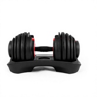 Haltères réglables Powermax améliorés de 24 kg en fer et nylon PP, ensemble de musculation pour la maison, garantie qualité 1 an
