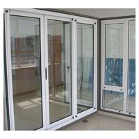 Porte d'entrée extérieure en aluminium Prima, porte à battant avec isolation thermique, double vitrage trempé