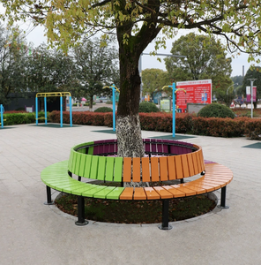Banc <span class=keywords><strong>de</strong></span> patio moderne, durable, écologique, résistant à l'eau, en métal, sans dossier, 4 places, avec couleur personnalisée pour utilisation en parc - Product Image 6