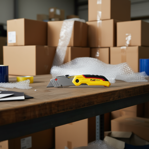 Couteau pliant à lame rétractable Stanley FatMax 18 mm, couteau utilitaire pour couper le carton, les emballages et les matériaux. - Product Image 2