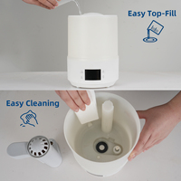 Humidificateur à ultrasons 3L en plastique, diffuseur d'huiles essentielles de table, aromathérapie, commande tactile, silencieux (<36dB)